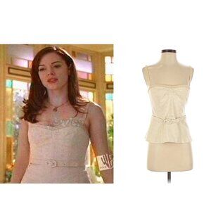 ASO PAIGE MATTHEWS ROSE MCGOWAN CHARMED Lace Corset Top RARE EUC